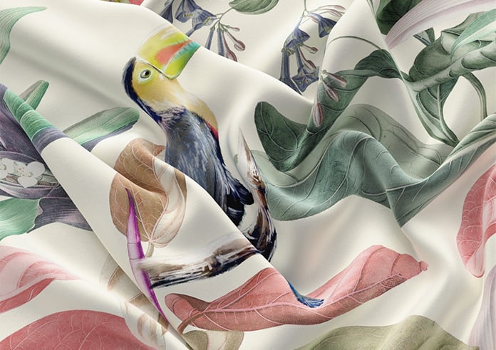 Parakeet Faux Silk, Fruit Punch - Motorised Roman Blind - Image 4